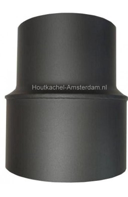 Pellet kachelpijp verloop Ø80 - Ø120 mm, zwart 